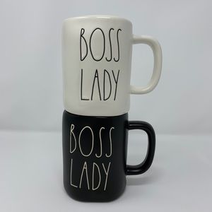 Rae Dunn BOSS LADY Mug 2 Pack White & Black